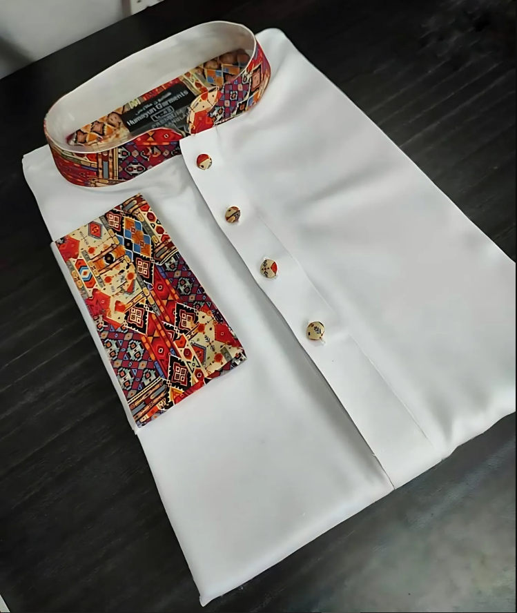 White Panjabi Soft Cotton for Men - Comfortable and Suitable for All Seasons and Occasions