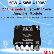 ZK-MT21 Bluetooth 5.0 Subwoofer Amplifier Board 50WX2+100W 2.1 Channel Power Audio Stereo Amplifier Tone Board Bass AMP AUX