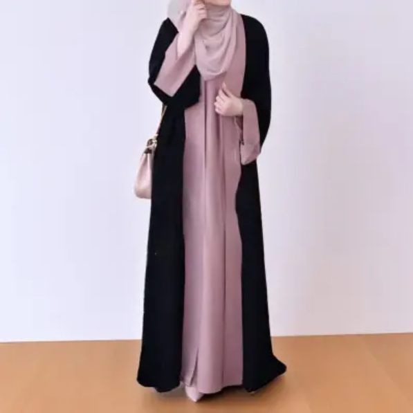 Premium Dubai Cherry Fabric Abaya Borka Without Hijab Irani Stylish Party Borka Collection - Modish Arabian Attire